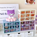 Miniatyrbillede 10 af 10: Opbevaringsboks Desktop Organizer 4 GRIDS BLÅ 4 GRIDS BLÅ 4 grids blue