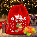 Miniatyrbillede 4 af 10: 5/10 stk julefløjlsposer Candy Snack Gavepose 9X12CM10STK 9x12cm10pcs