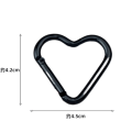Miniatyrbillede 2 af 9: 5 stk Spring Heart-Ring Spænder Karabinhage 3 3 3