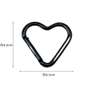 Miniatyrbillede 2 af 9: 5 stk Spring Heart-Ring Spænder Karabinhage 7 7 7