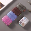 Miniatyrbillede 9 af 10: 2 STK 12 Grid Pills Box Daglig Pille Etui PINK Pink