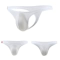 Miniatyrbilde 1 av 10: G String Thongs G String Briefs WHITE 2XL(3,0-3,3) White 2XL(3.0-3.3)