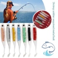 Miniatyrbilde 9 av 10: 6STK Fiskesluke Myke sluk SVART 6STK 6STK Black 6Pcs-6Pcs