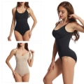 Miniatyrbillede 10 af 10: Dame bodysuit manchet mave træner APRICOT M apricot M