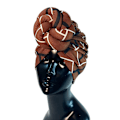 Miniatyrbilde 8 av 10: Knyttet Head Wrap Head Cap BRUN brown