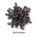 500ST Hårpärlor Micro Links Ringar MÖRKBRUN Dark Brown
