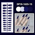 Miniatyrbillede 6 af 10: 24 stk ensfarvede falske negle Korte trapezformede falske negle DP18-81812-11