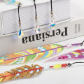 Miniatyrbilde 3 av 10: Feather Bookmark Diamond Painting Bookmark 06 06 06