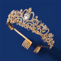 Miniatyrbild 4 av 10: Silver Tiara Crown Crystal Pannband GOLD AB GOLD AB Gold AB