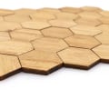 Miniatyrbillede 3 af 10: 24/48 STK Dukkehus gulvfliser Trækornsgulv HEXAGONAL-24 STK hexagonal-24pcs