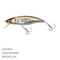 Pikkukuva 1 / 9: uppoava Minnow Baits Fish Hooks B B B