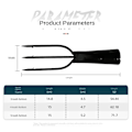Miniatyrbillede 4 af 10: Fiskespyd Harpun Gaffel Fisk Pigthakket Spyd Gig Fork 4 GRUNDER 4 Prongs