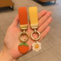 Pikkukuva 6 / 8: Nahkainen kukka-auton avaimenperä auton koru avaimenperä ORANSSI Orange