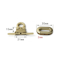 Miniatyrbild 3 av 10: Vrid Lås Twist Locks GULD 2ST 2ST gold 2pcs-2pcs