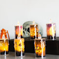 Miniatyrbillede 3 af 10: Elektronisk stearinlyslampe Halloween stearinlys C C C