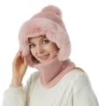 Miniatyrbilde 7 av 10: Strikket lue Face Cover Halshetter ROSA pink
