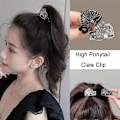 Pikkukuva 8 / 8: 2kpl Pearl Hair Clip High Ponytail Claw Clip C C C