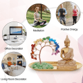 Miniatyrbild 3 av 6: Buddha Staty Set Kristallträd Dekoration Figuriner SET SET set