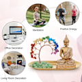 Miniatyrbilde 3 av 6: Buddha Statue Sett Krystalltre dekorasjonsfigurer SETT SETT set