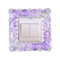 Miniatyrbillede 1 af 10: Enkelt lyskontakt Dæksel Socket Surround Frame LILLA&SØLV purple&silver
