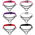 Miniatyrbillede 6 af 10: Gothic Chain Punk Halskæde ROSE RED rose red