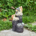 Miniatyrbild 3 av 10: Resin Ducks Feature Fountain DUCK power med ljus solar power with light