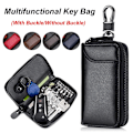 Miniatyrbilde 7 av 10: Bilnøkkelveske Nøkkelholder SORT MED SPENNE MED SPENNE Black With Buckle-With Buckle