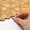 Miniatyrbillede 7 af 10: 24/48 STK Dukkehus gulvfliser Trækornsgulv HEXAGONAL-24 STK hexagonal-24pcs