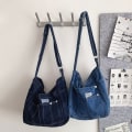 Miniatyrbild 10 av 10: Denim Axelväskor Crossbody-väska MÖRKBLÅ dark blue