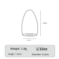 Miniatyrbilde 1 av 10: 1/2/3/4/5 stk Fiske Tungsten fallsynke 1,8G-5STK 1,8G-5STK 1.8g-5pcs
