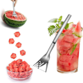 Miniatyrbillede 5 af 10: Vandmelon Fork Slicer Vandmelon Slicer Cutter SØLV Silver