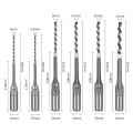 Pikkukuva 6 / 10: Neliömäinen reikäporanterä puuntyöstötyökalu 9,5 mm 9.5mm