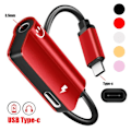 Miniatyrbilde 10 av 10: 3 stk lydladeadapter USB Type-C til 3,5 mm jack SVART 3 STK black 3pcs-3pcs