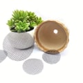 Miniatyrbilde 4 av 9: 50 stk Blomsterpottehull Nettingpute Hull Skjermmatte HVIT-8CM White-8cm