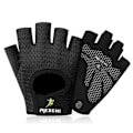 Miniatyrbillede 1 af 10: Halvfingerhandsker Yogahandsker SORT L black L