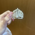 Miniatyrbilde 1 av 8: 2 STK Perlehårklemme Høy hestehalekloklemme C C C