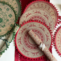 Miniatyrbild 3 av 7: Julunderlägg i jute Vävd bordstablett RÖD C C RED C-C