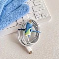 Miniatyrbilde 6 av 10: Data Cable Protector Silikon Data Cable Winder SORT SORT Black