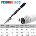 Miniatyrbillede 6 af 10: 1,1/1,3/1,5M teleskopisk fiskestang Stream Håndstang SORT 1,3M black 1.3M