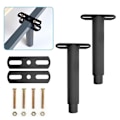 Miniatyrbillede 10 af 10: 1/2 Stk Justerbar Møbel Ben Højde Kontrol SORT 2 STK 2 STK black 2pcs-2pcs