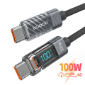 Miniatyrbillede 3 af 9: Mobildatakabel Ladekabel 1M100W C-C GRÅ 100W C-C GRÅ 1m100W C-C Grey