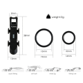 Miniatyrbillede 2 af 10: 1 sæt magnetisk krog Secure Keeps Lures Holdere SORT SORT Black