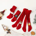 Miniatyrbilde 5 av 10: Barn tegneserie juletights Baby jenter Rød strømpebukse leggings LI