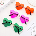 Pikkukuva 5 / 10: Rimless Heart Aurinkolasit Pink Hippie Aurinkolasit PUNAINEN Red