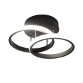 Miniatyrbilde 5 av 10: LED-lampe taklys SVART DOBBEL C DOBBEL C Black Double C-Double C