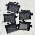 Miniatyrbilde 5 av 10: 6 PAKKER Nylon Mesh Card Oppbevaringsposer Små glidelåsposer GRØNN GREEN