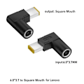 Miniatyrbillede 1 af 6: 6,0*3,7 mm til DC-stik 240W Adapter 6037-SQUARE MOUTH 6037-SQUARE 6037-Square Mouth