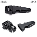Miniatyrbillede 1 af 10: 5 stk Side Release Spænde Survival Whistle Spænder SORT Black