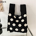 Miniatyrbillede 1 af 9: Strikkede håndtasker Knot Wrist Bag SORT black