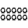 Miniatyrbillede 7 af 10: 10 stk Sports Kedel Spænde Udendørs Karabinhage SORT 2,5 CMSQUARE Black 2.5cmSquare-Square